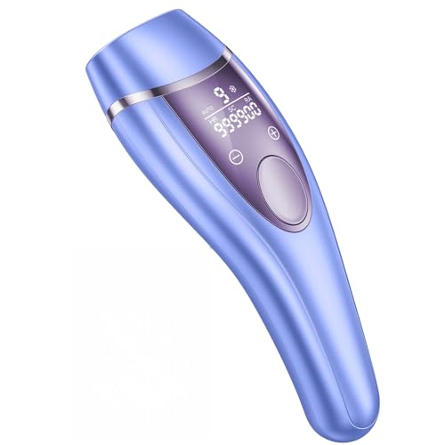 Zerellia Blau IPL Geräte Haarentfernung Laser, 9 Stufen, 999,900 Blitzen zu Hause für Frauen, Männer, Achseln, Bikini, Beine, Körper