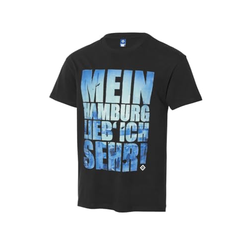 Hamburger SV HSV T-Shirt Shirt ** Stadt ** schwarz (DE/NL/SE/PL, Alphanumerisch, XL, Regular, Regular, Schwarz)
