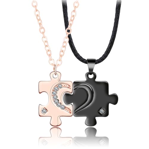 Partner Geschenke, Damen Halskette Silber, Partner Ketten für Sie und Ihn Liebeselement Geschenk