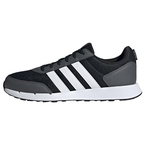 adidas Unisex Run 50s Shoes, Core Black / Cloud White / Grey Six, 45 1/3 EU