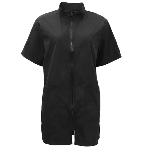 Kisangel Smock Haustierschürze aus Nylon Schwarz für Tierpflege und Katzen