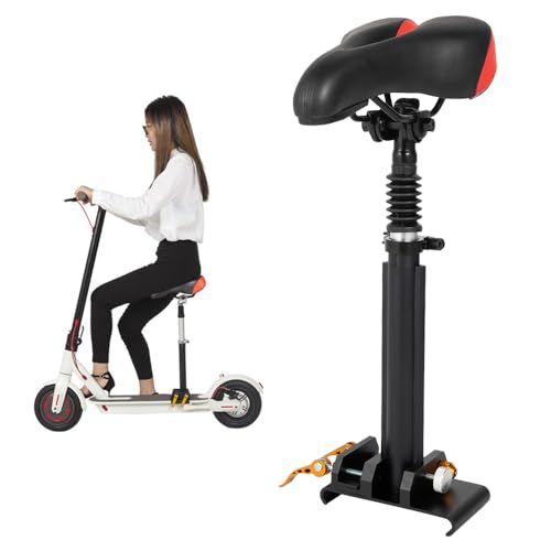 PU Elektroroller Sitz, Zubehör für E-Scooter Elektro Fahrrad, Höhenverstellbar 45-65cm, Stuhl Ersatz für E-Bike