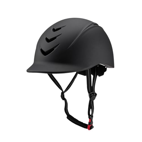 Sharplace Reithelm Schutz für Kinder, Kinderhelm, Reitkappe verstellbar für Mädchen & Jungen, belüfteter Reithelm zum Reiten, Radfahren, Skifahren, 54-58cm, Schwarz