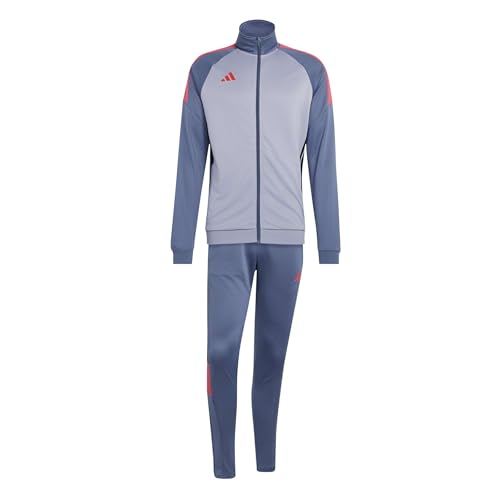 adidas Vollständiger Tiro Essentials Trainingsanzug für Herren, grau, Polyester, grau, XL