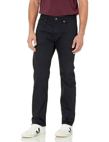 Amazon Essentials Herren Stretchjeans, Gerade Geschnitten - Auslauffarben, Schwarz, 38W / 34L