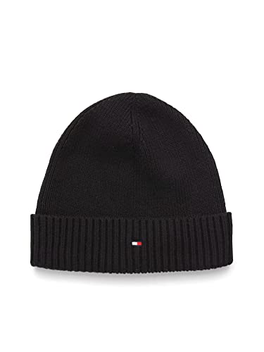 Tommy Hilfiger Herren Strickmütze Essential Wintermütze, Schwarz (Black), Onesize