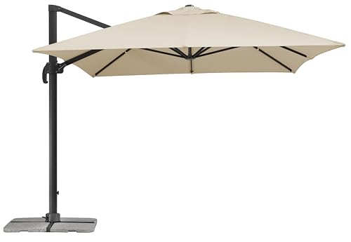 SchneiderSchirme Ampelschirm RHODOS GRANDE ca. 400 x 300 cm natur