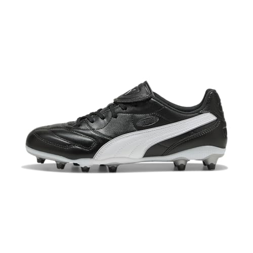 PUMA King Liga FG/AG Fußballschuh, Unisex, Schwarz/Silber/Weiß, 6 UK