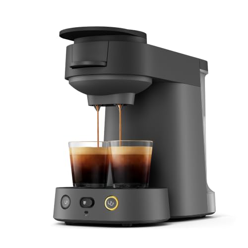 PHILIPS Senseo Vibe Kaffeepadmaschine Kompakt, Schwarz, 2 Spezialitäten