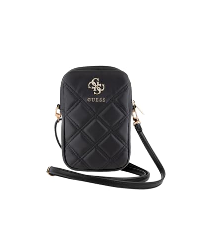 Guess Zip Quilted 4G Handtasche (Schwarz)