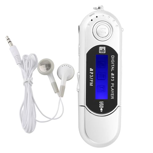 LetCart Digitaler MP3 Player, Tragbarer MP3-USB-Player mit LCD-Bildschirm und 32 GB Micro SD, FM-Radio, Sprachaufzeichnung, TF-Karte(Grau)