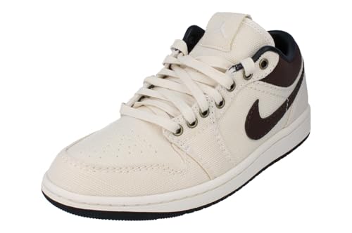 Air Jordan 1 Low Premium Herrenschuhe (IB8058-110, Pale Ivory/Off Noir/Baroque Brown), Pale Ivory/Off Noir/Barock Brown, 42 EU