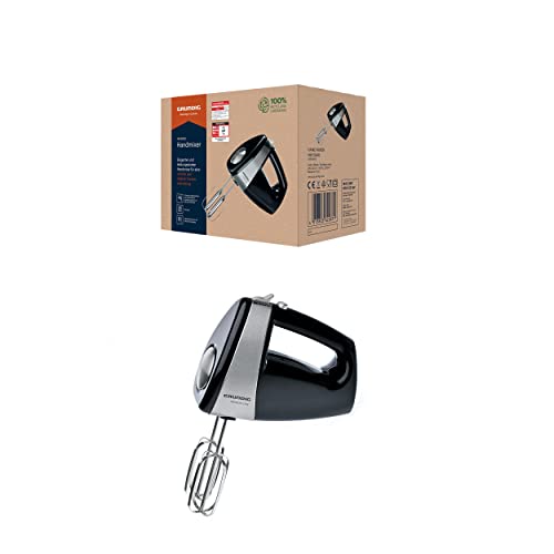 Grundig HM 5040 Premium-Handmixer (300 Watt), schwarz-silber