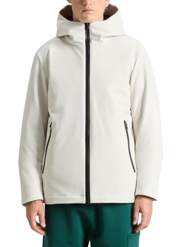 Woolrich Pacific Soft Shell Jacke für Herren - Elfenbein CFWOOU1047MRUT3496 Synthetisch, Sand Rock, L