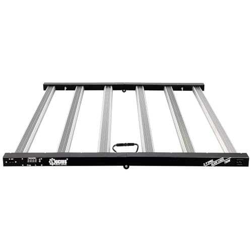 Lucius 720W LED Grow Lampe, LM281B Dioden, Vollspektrum Pflanzenlampe 2088μmol/s, 2,9μmol/J, 0-100% dimmbar, LED Display, für Hydrokultur Gewächshaus Indoor Pflanzen, 200-277V