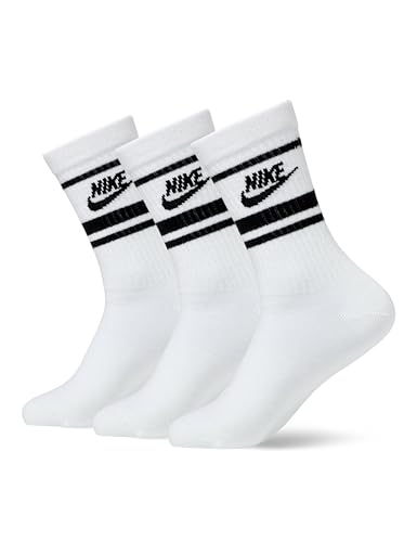 Nike Unisex Nsw Everyday Essential Cr Socke, WHITE/BLACK/BLACK, M EU