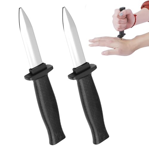 WQNNQW 2PCS Verschwindete Trickmesser,Einziehbare Klinge Gefälschte,Verschwinden Dolch Messer, Kunststoff Scherzartikel Zaubertrick Requisiten,Für Kinder & Erwachsene, Partygeschenke