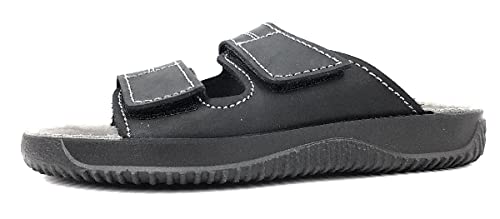 Rohde 1987 Soltau H Schuhe Sandalen Pantoletten Leder Clogs, Größe:45 EU, Farbe:Schwarz