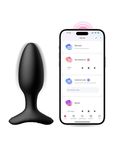 LOVENSE Hush 2 Bluetooth Vibrating Butt Plug mit APP Steuerung, Anal Plugs Vibratoren, Unbegrenzte Benutzerdefinierte Vibrationsstufen und Muster (38 mm)