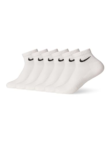 Nike Herren Everyday Cushioned Socken (6 Paar), White/Black, L