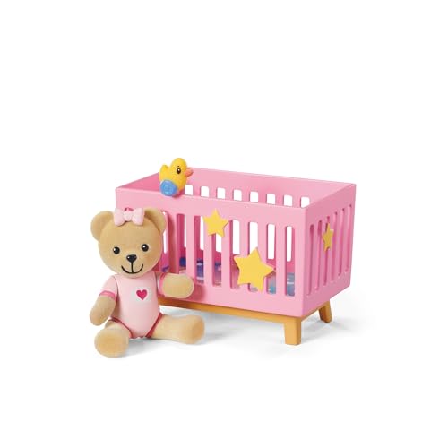 BABY born Minis Teddy-Spielset - Inkl. Mini Teddy, Laufstall & Ente - Hochwertiges Puppenzubehör - Geeignet für Kinder ab 3 Jahren