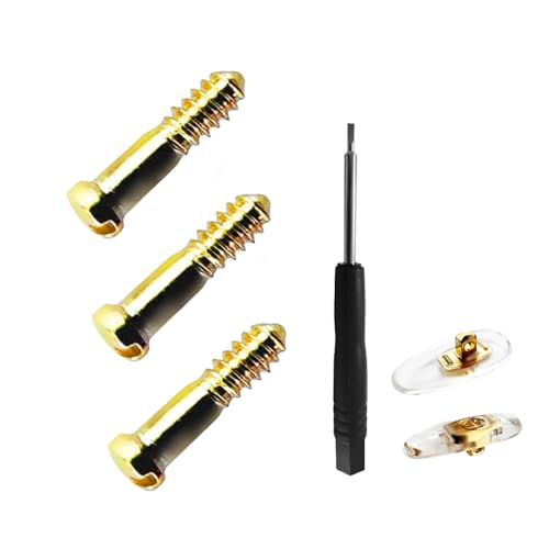 Brillen-Nasenpads Ersatz für Gucci Eye-Glas-Sonnenbrillenrahmen mit Schrauben, Schraubendreher-Set, 14 mm (Gold)