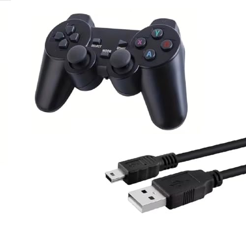 DARLINGTON & Sohns Controller für Playsation 3 PS3 Wireless Gamepad Dual Shock Doppelpack PS-3 mit Ladekabel