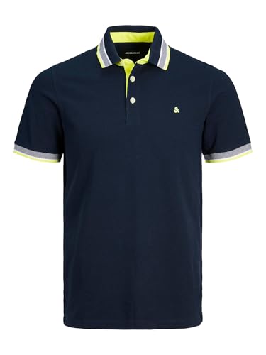 Jack & Jones Plus Herren Poloshirt Polohemd, Dark Navy/Detail:PS, 3XL