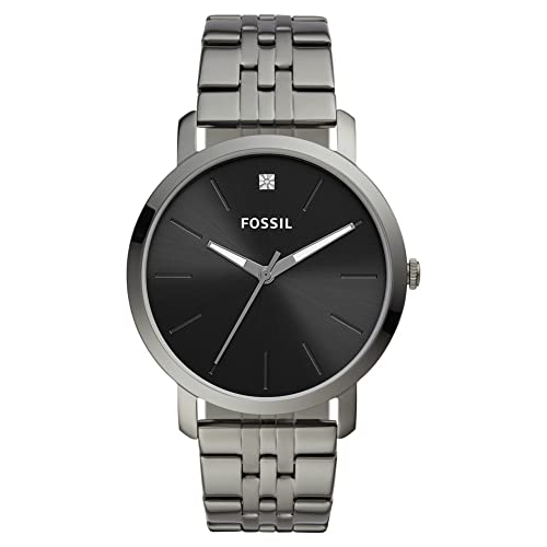 Fossil Herrenuhr Lux Luther 44 mm Grau Edelstahl, BQ2419