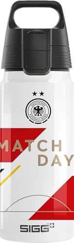 Sigg - Alu Trinkflasche Kinder - WMB ONE DFB Frauen Fussball - Kohlensäuregeeignet - Auslaufsicher - Federleicht - BPA-frei - ClimatePartner Zertifiziert - Sport & Schule - Rosa - 0,6L