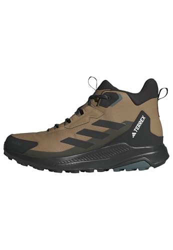 Adidas Herren Terrex Anylander Mid RAIN.RDY Hiking Shoes, Cardboard/Core Black/Shadow Olive, 41 1/3 EU