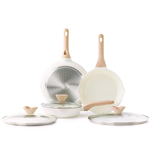 Kordisen Antihaft Keramikpfannen Set mit Deckel 20/24/28 cm, 3-teiliges Keramik Beschichtung Induktion Pfanne-Set, Gesunde Ungiftiges Kochgeschirr, Hitzebeständiger Griff, PFAS und PFOA Frei