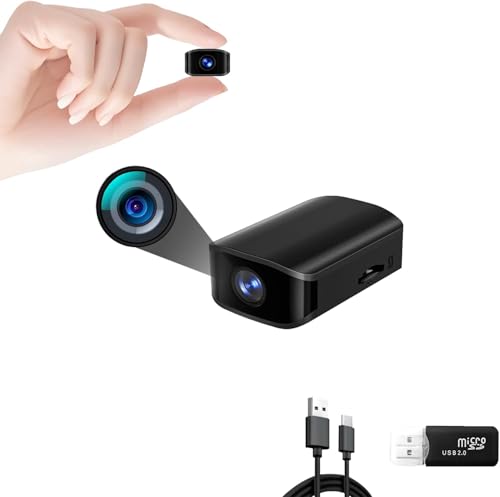 LINYUMIAO Mini Kamera - 1080P HD - Mini-Kamera - Überwachungskamera - Kamera Überwachung Außen Innen - Bewegungsdetektion,automatische Nachtsicht,Gravitationssensorik,Max 512GB unterstütz,Ohne WLAN