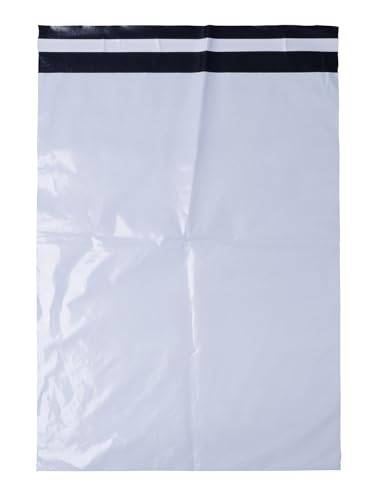 OFFICE PRODUCTS Versandtaschen Plastik Warensendung / 100 Stück/aus LDPE-Folie/Versandtaschen Blickdich / 19 x 25 x 4 cm/Farbe: Weiße