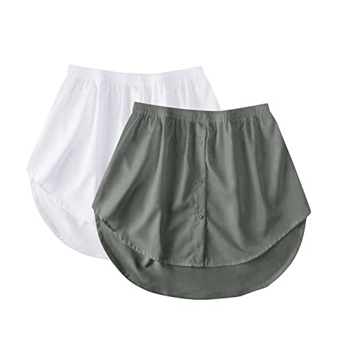 Blusenrock Damen Hemdverlängerung Bluse Rock Elegant Unterrock Unterzie Layered Blusenverlängerung Lower Skirt Extender Shirt Verlängerung Herbst Winter Accessoire Für Pullover Sweatshirts Jacken