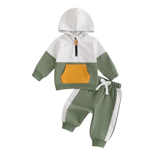 JiAmy Baby Jungen Kleidung Langarm Hoodie + Hose Zweiteiler Neugeborene Herbst Winter Sweatshirt Babykleidung Set für 2-3 Jahre