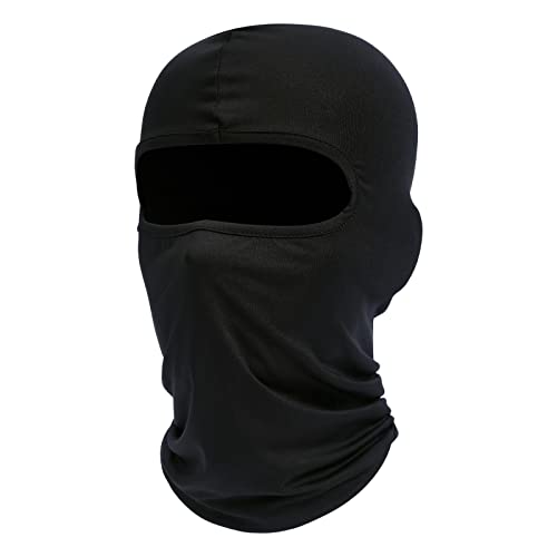 fuinloth Sturmhaube Motorrad Skimaske, Fahrrad Sturmmaske UV-Schutz Balaclavas für Herren/Damen Schwarz