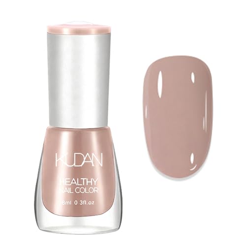 Nude Nail Polish - 8ML Milchtee Farbton Nagellack, Schnelltrocknend & Langanhaltend ungiftige Regulärer Nagellacke Ohne UV-Lampe, Chip Resistant für Elegantes DIY Nail Art Maniküre Zu Hause (Nude)