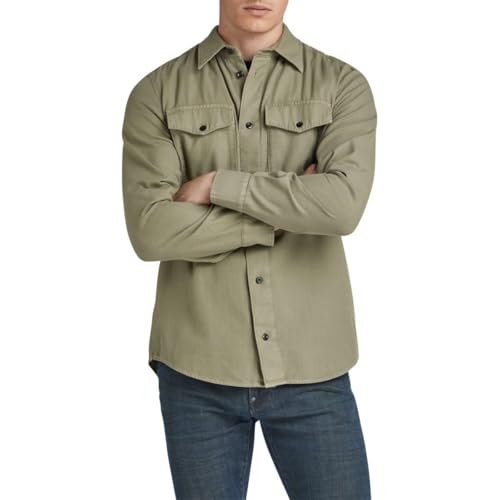 G-STAR RAW Herren Marine Slim Hemd, Grün (Shamrock gd D24963-D454-B681), L