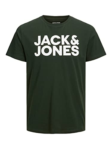 Jack & Jones Herren Jjecorp Logo Tee O-Neck Noos T-Shirt, Mountain View/Fit:Slim/Large Print, M EU