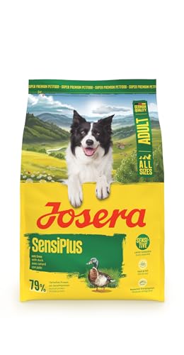 JOSERA Adult SensiPlus Ente & Reis (1 x 3 kg) | Premium Trockenfutter für ausgewachsene empfindliche Hunde | mit viel Biotin für gesunde Haut & Fell | hoch verdaulich | glutenfrei | 1er Pack