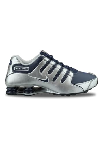 NIKE Shox NZ Midnight Navy Metallic Silver 378341-402, grau, 46 EU