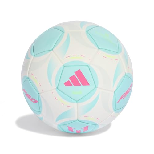 adidas Unisex Mess MINI Ball, White/Flash Aqua/Halo Mint, 1