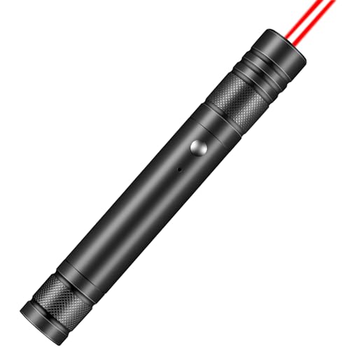 CATCHLUCK Starker Laserpointer 1000m USB Wiederaufladbar für Wandern, Katzen Spielzeug - Taktische Taschenlampe mit 40Min Schnellladung, Outdoor/Camping/Präsentation (Rot)