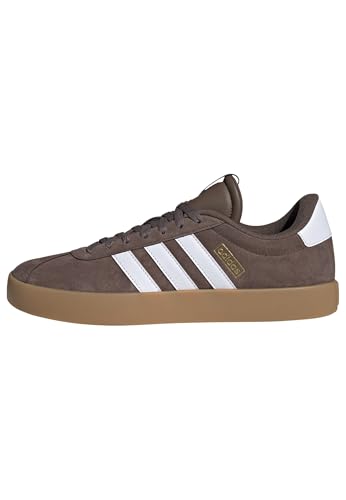 adidas Herren VL Court 3.0 Shoes, Earth Strata/Cloud White/Gold Metallic, 45 1/3 EU