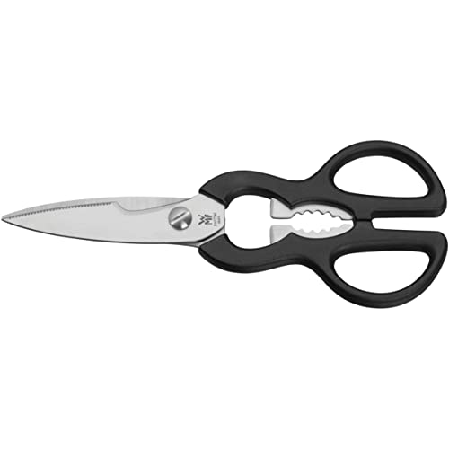 WMF Küchenschere 21 cm, Haushaltsschere mit Sägeschliff, Schere Küche, Edelstahl, Kunststoffgriff, Universalschere mit Flaschenöffner