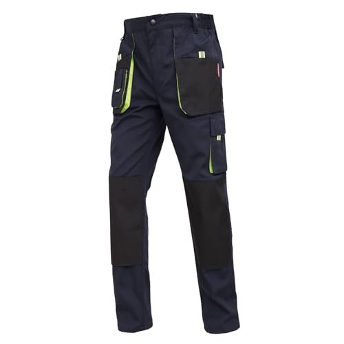 WORK IDEA Herren-Arbeitshose mit Oxford-Knietaschen, strapazierfähigem Canvas