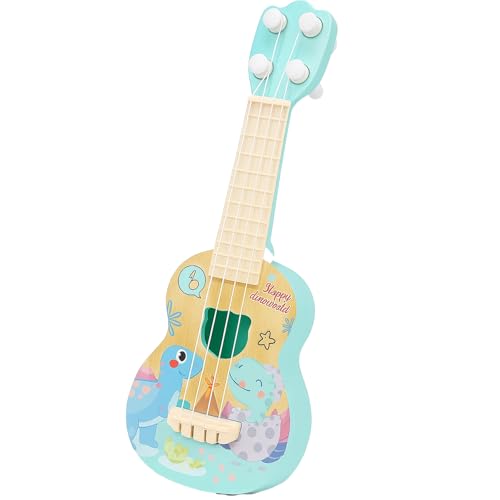 26 cm Gitarre, Mini Gitarre Ukulele, Musikalische Einführung für Einsteiger, Kompaktes Design mit Dinosaurier-Muster