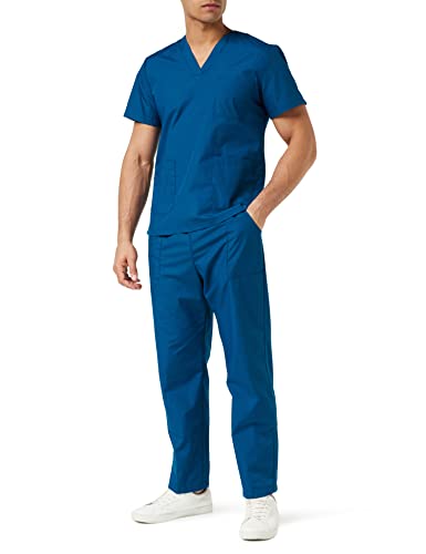 MISEMIYA - Unisex-Schrubb-Set - Medizinische Uniform mit Oberteil und Hose ref.6801-6802 - Small, Marineblau 68