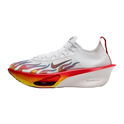 Nike Alphafly 3 Premium Herren Straßenrennschuhe (HQ3501-100, White/Black/University Red/Habanero Red), Weiß/Schwarz/University Red/Habanero Red, 43 EU